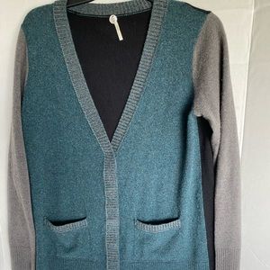 Margaret O’Leary cashmere womens size S cardigan unique 5 snap close sweater